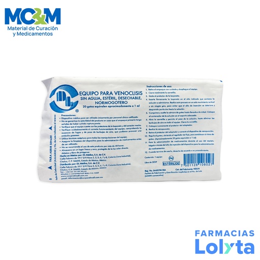 [630] NORMOGOTERO EQUIPO PARA VENOCLISIS SIN AGUJA DENTILAB (FLEBOTEK)
