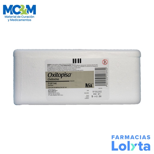 [2568] OXITOCINA SOL INY 5 UI/ML C/ 50 AMP OXITOPISA LAB PISA (RF)