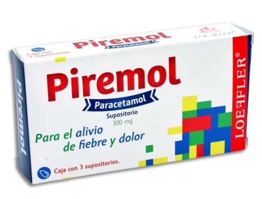 [2287] PARACETAMOL 300 MG C/3 SUPOSITORIOS PIREMOL LAB LOEFFLER