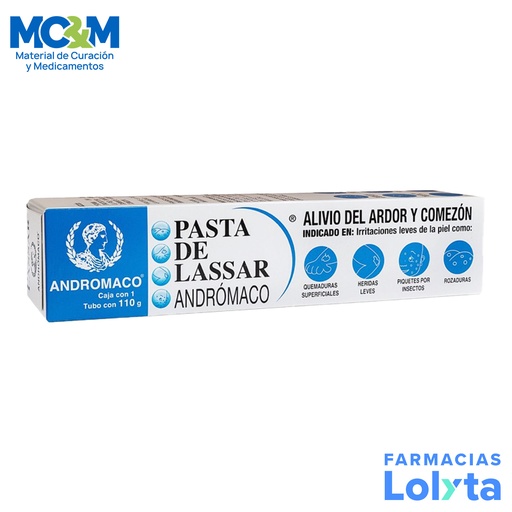 [1368] PASTA DE LASSAR 25% C/110 G OXIDO DE ZINC LAB ANDROMACO