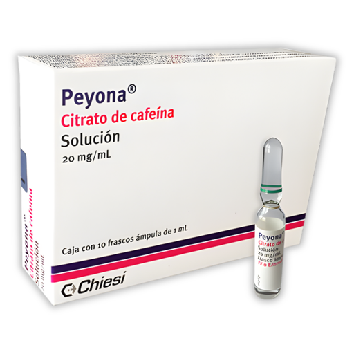 [806] PEYONA SOL INY 20MG/ML CITRATO DE CAFEINA C/10 AMP LAB CHIESI