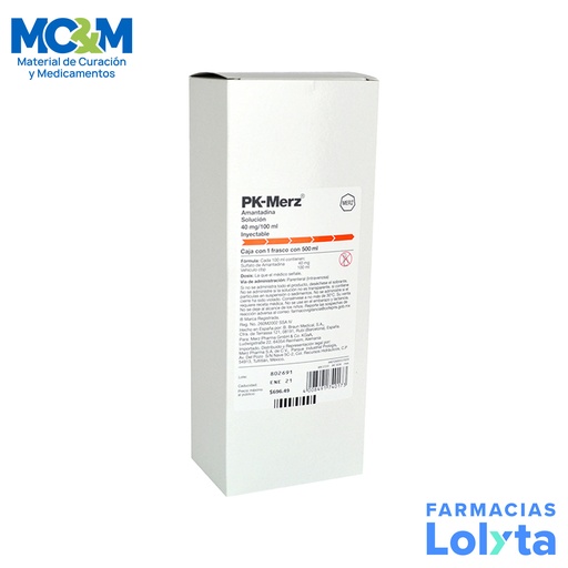 [457] PK MERZ SOL INY 40 MG/100 ML AMANTADINA C/500 ML LAB MAERZ