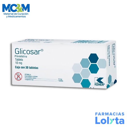[663] PRAVASTATINA 10 MG C/30 TAB GLICOSAR LAB KENER