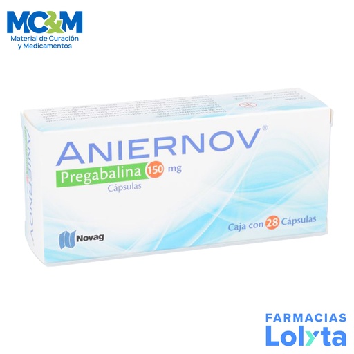 [2312] PREGABALINA 150 MG C/28 CAP ANIERNOV LAB NOVAG