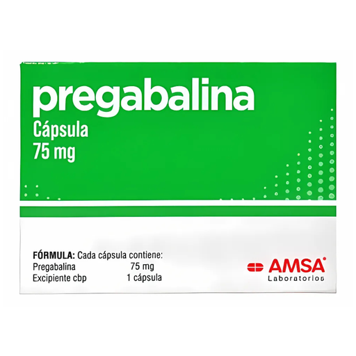 [1090] PREGABALINA 75MG C/14 CAPSULAS LAB AMSA