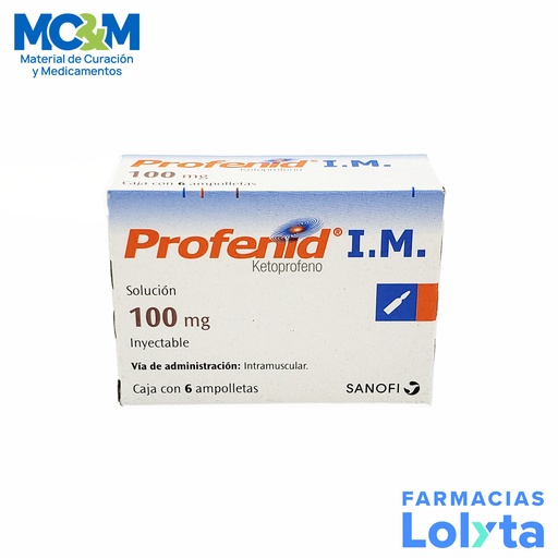 [726] PROFENID I.M. SOL INY 100 MG/2 ML C/6 AMP IM KETOPROFENO LAB SANOFI AVENTIS