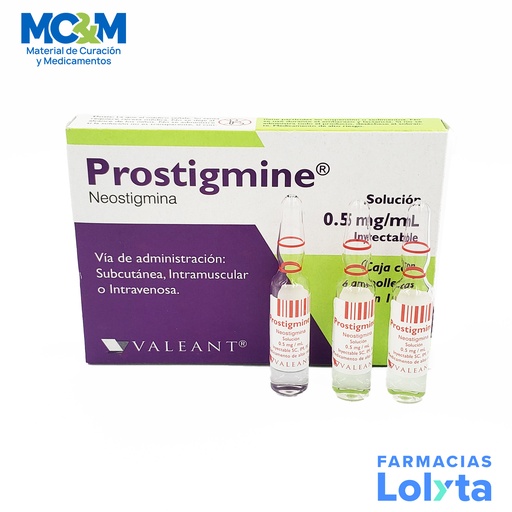 [304] PROSTIGMINE SOL INY 0.5MG/ML C/6 AMP NEOSTIGMINA LAB VALEANT