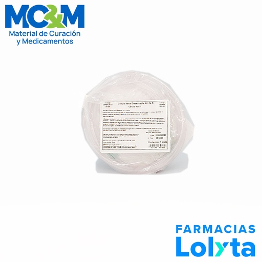 [3437] CANULA NASAL PARA OXIGENO CON TUBO 2.1 M AIRLIFE DEGASA 1300130