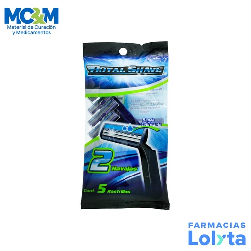 [674] RASTRILLO ROYAL SHAVE MEN 2 NAVAJAS C/5 PIEZAS