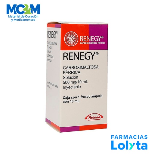 [237] RENEGY SOL INY 500MG/10ML CARBOXIMALTOSA FERRICA LAB TAKEDA