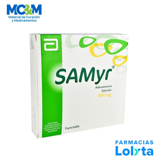 [309] SAMYR SOL INY 500 MG C/5 AMP ADEMETIONINA LAB ABBOTT