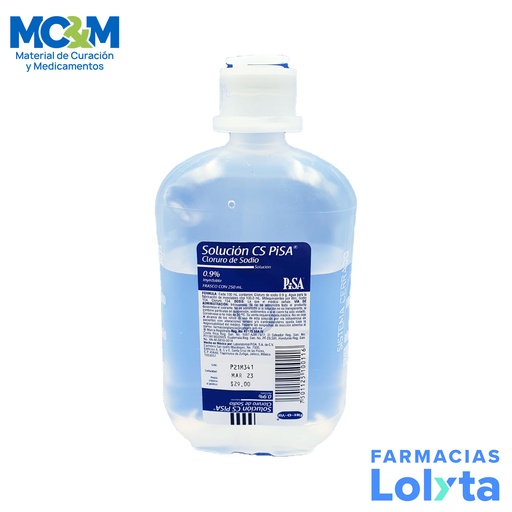 [2688] CLORURO DE SODIO 0.9% SOL INY 250 ML SOLUCION CS LAB PISA (FISIOLOGICA)
