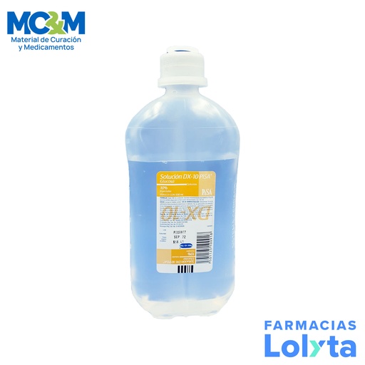 [2611] GLUCOSA 10% SOL INY 500 ML SOLUCION DX-10 LAB PISA