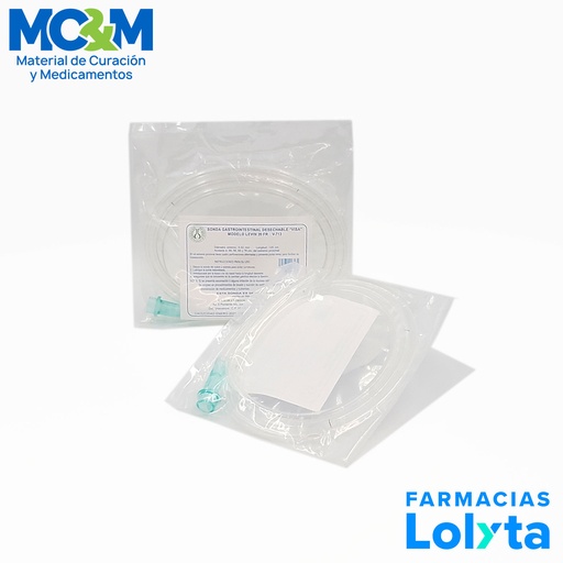 [4369] SONDA GASTROINTESTINAL T/LEVIN CAL 20 FR V-713 VISA