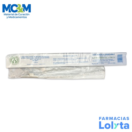 [4386] SONDA P/ASPIRAR SECRECIONES CAL. 18 FR VISA V-762C