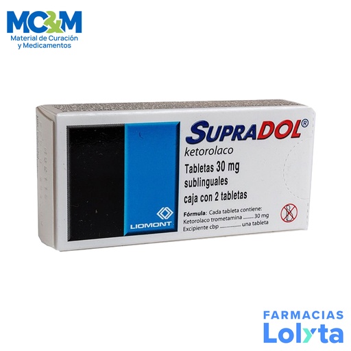 [781] SUPRADOL 30 MG SUBLINGUAL C/2 TAB KETOROLACO LAB LIOMONT