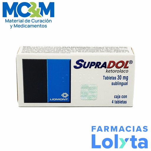 [755] SUPRADOL 30 MG SUBLINGUAL C/4 TAB KETOROLACO LAB LIOMONT