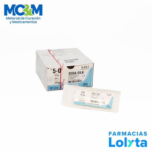 [3899] SUTURA SEDA 5/0 17 MM 75 CM RB-1 MASTER AHUSADA REDONDA C/12 K870T ETHICON CARDIOVASCULAR