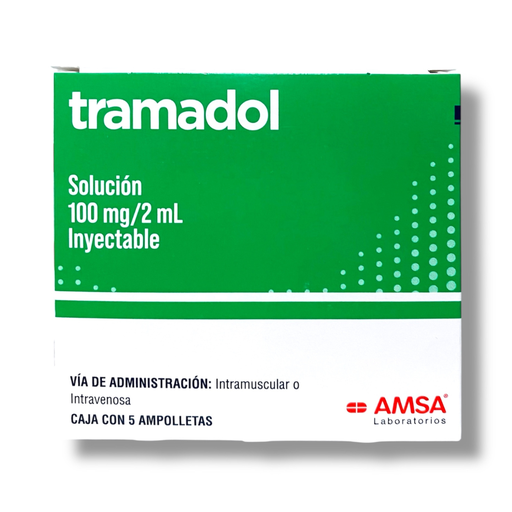 [2583] TRAMADOL SOL INY 100 MG/2 ML C/5 AMP LAB AMSA (VIDRIO)