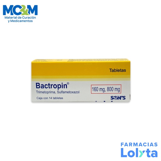 [2400] TRIMETOPRIMA SULFAMETOXAZOL 160 MG/800 MG C/14 TAB BACTROPIN LAB SONS