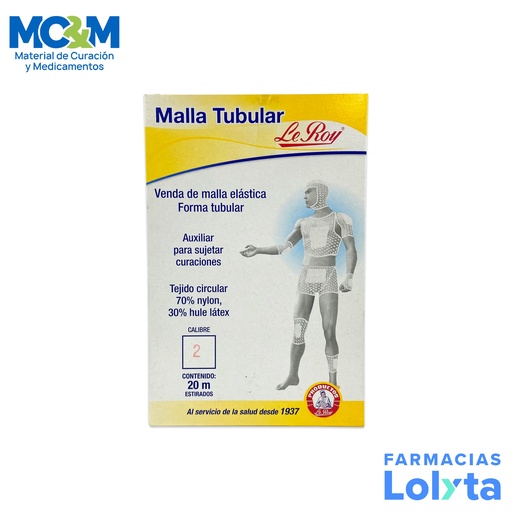 [989] VENDA DE MALLA ELASTICA FORMA TUBULAR 20M #2 LEROY