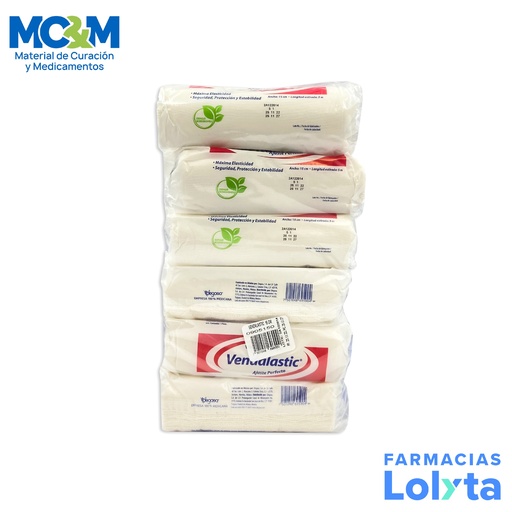 [953] VENDA ELASTICA 15 CM X 5 M C/12 PZAS VENDALASTIC DEGASA 0905150