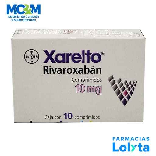 [1235] XARELTO 10MG C/10 COMPRIMIDOS RIVAROXABAN LAB BAYER