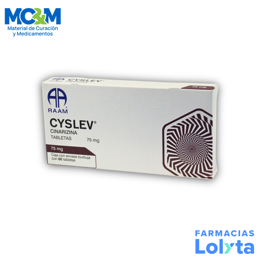 [1186] CINARIZINA 75 MG C/60 TAB CYSLEV LAB RAAM