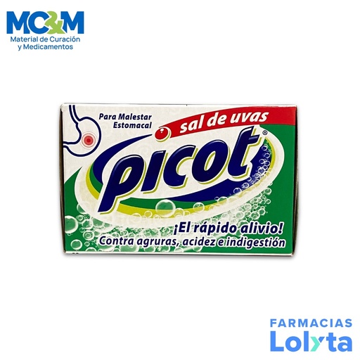[1211] SAL DE UVAS PICOT 2.485/0.2165/1.9485 G C/10 SOBRES BICARBONATO DE SODIO AC TARTARICO AC CITRICO LAB RB SALUTE