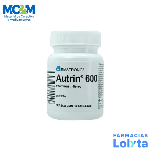 [1268] AUTRIN 600 C/36 TAB MULTIVITAMINICO CON HIERRO LAB ARMSTRONG