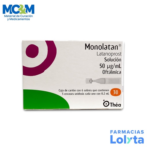 [1281] LATANOPROST SOL OFTALMICA 50 MCG/ML C/30 SOBRES C/0.2 ML C/U MONOLATAN LAB THEA