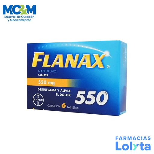 [1308] FLANAX 550MG C/6 TAB NAPROXENO LAB BAYER