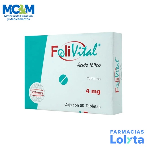 [1316] FOLIVITAL 4MG C/90 TAB ACIDO FOLICO LAB SILANES