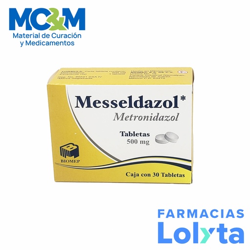 [1317] METRONIDAZOL 500 MG C/30 TAB MESSELDAZOL LAB BIOMEP