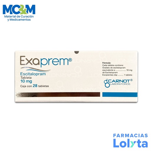 [1352] EXAPREM 10 MG C/28 TAB ESCITALOPRAM LAB CARNOT