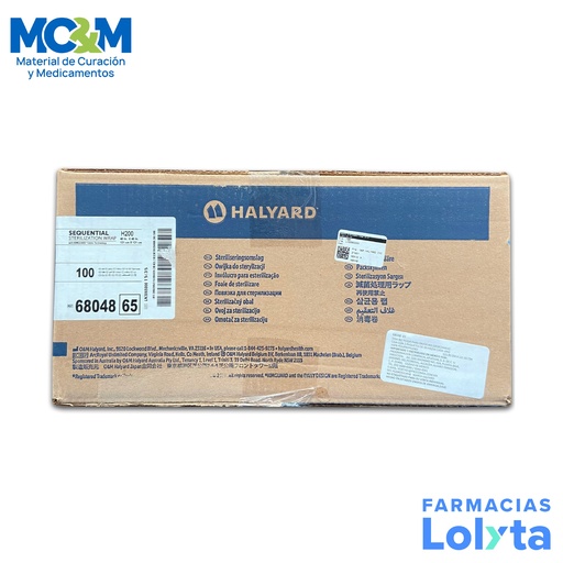 [1412] CAMPO P/ESTERILIZAR PAPEL GRADO MEDICO 121 X 121 CM C/100 PZAS REF 68048 HALYARD