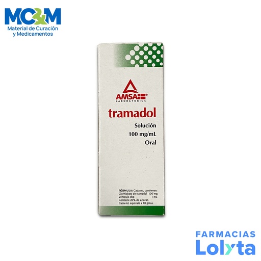 [1415] TRAMADOL SOLUCION ORAL 100 MG/ML FCO C/10 ML LAB AMSA GRUPO III