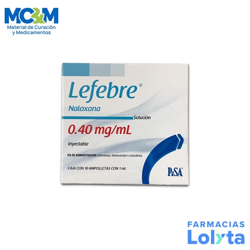 [1434] NALOXONA SOL INY 0.40 MG/ML C/10 AMP 1ML LEFEBRE LAB PISA