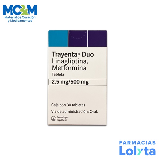 [1437] TRAYENTA DUO 2.5/500MG C/30 TAB LINAGLIPTINA METFORMINA LAB BOEHRINGER