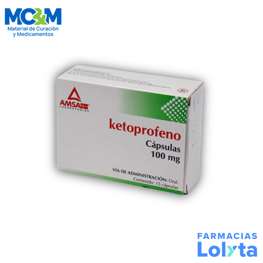 [1486] KETOPROFENO 100MG C/15 CAP LAB AMSA