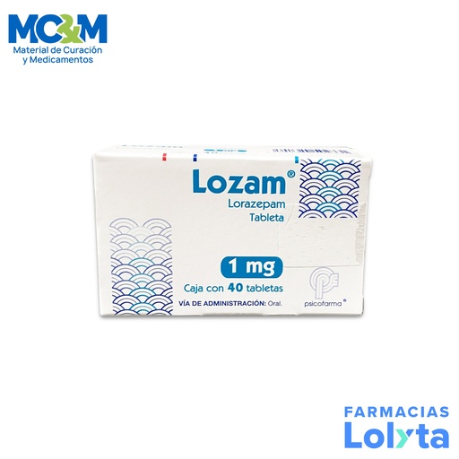 [1492] LORAZEPAM 1 MG C/40 TAB LOZAM LAB PSICOFARMA GRUPO II