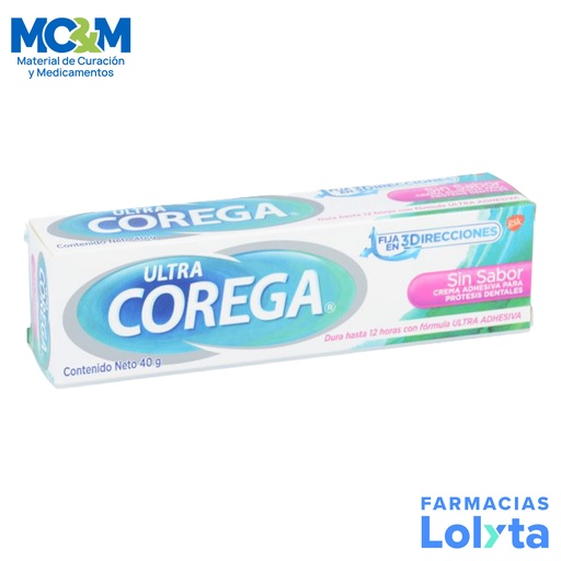 [1508] COREGA ULTRA CREMA ADHESIVA P/PROTESIS DENTALES C/40 G SABOR MENTA LAB GSK