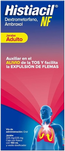 [1530] HISTIACIL NF JARABE ADULTO 225/225 MG/100 ML FCO C/150 ML DEXTROMETORFANO AMBROXOL LAB SANOFI AVENTIS