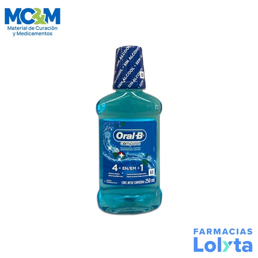 [1544] ORAL-B COMPLETE 4 EN 1 C/FLUOR SABOR MENTA 250ML LAB P&G