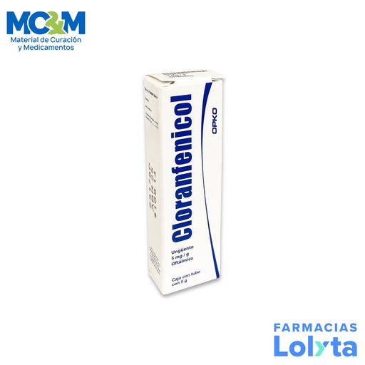 [1624] CLORANFENICOL UNGÜENTO OFTALMICO 5 MG/G TUBO C/5 G LAB EXAKTA
