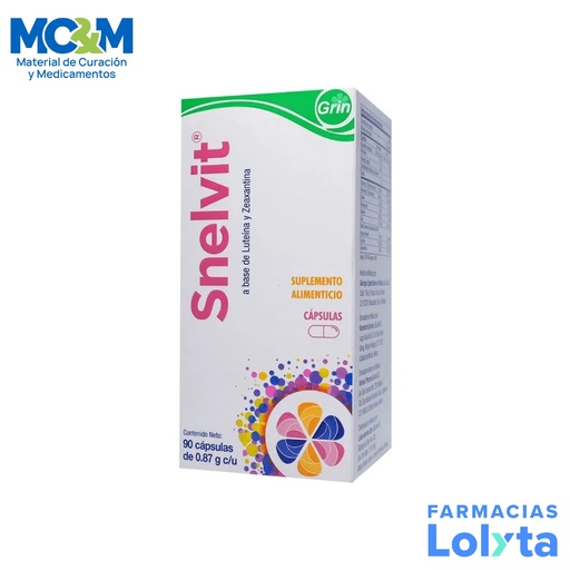 [1642] SNELVIT SUPLEMENTO ALIMENTICIO 0.87G C/90 CAP LUTEINA ZEAXANTINA LAB GRIN