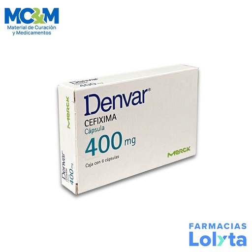 [1681] DENVAR 400MG C/6 CAP CEFIXIMA LAB MERCK