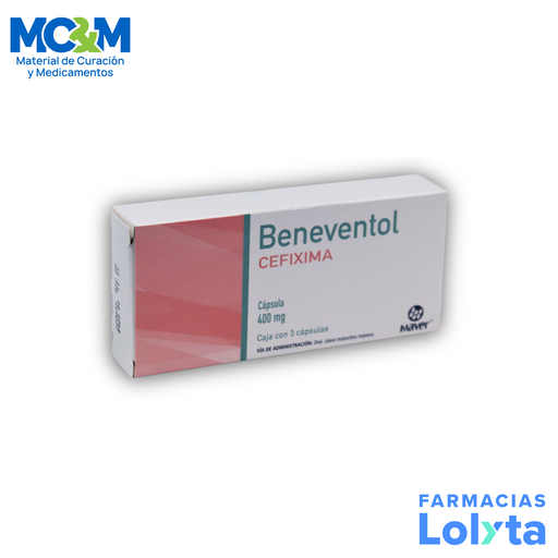 [1704] CEFIXIMA 400MG C/3 CAP BENEVENTOL LAB MAVER