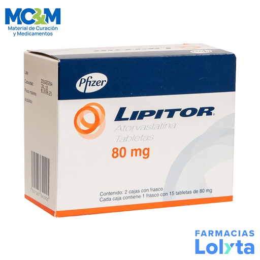 [1740] LIPITOR 80 MG C/2 CAJAS C/15 TAB C/U ATORVASTATINA LAB PFIZER