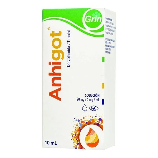[2889] ANHIGOT SOL OFTALMICA 20/5 MG/ML C/10 ML DORZOLAMIDA TIMOLOL LAB GRIN